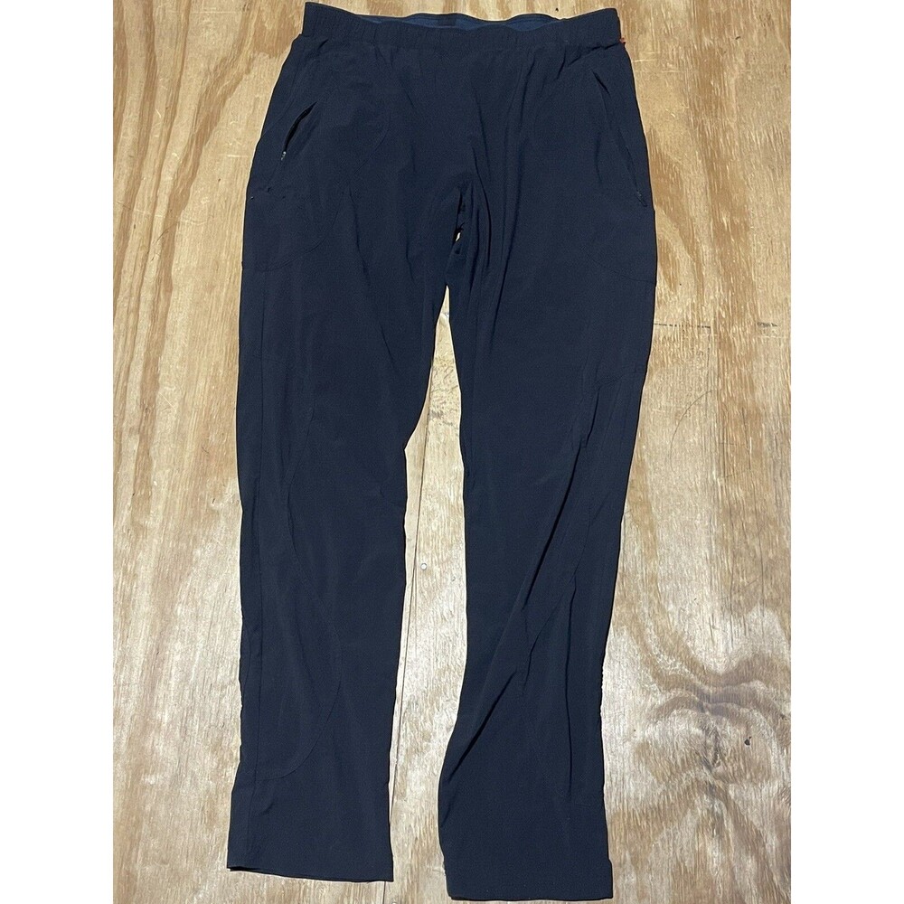 PASKHO Jogger Men L Black Zip Pocket Blended Fabric Elastic Waist @k1